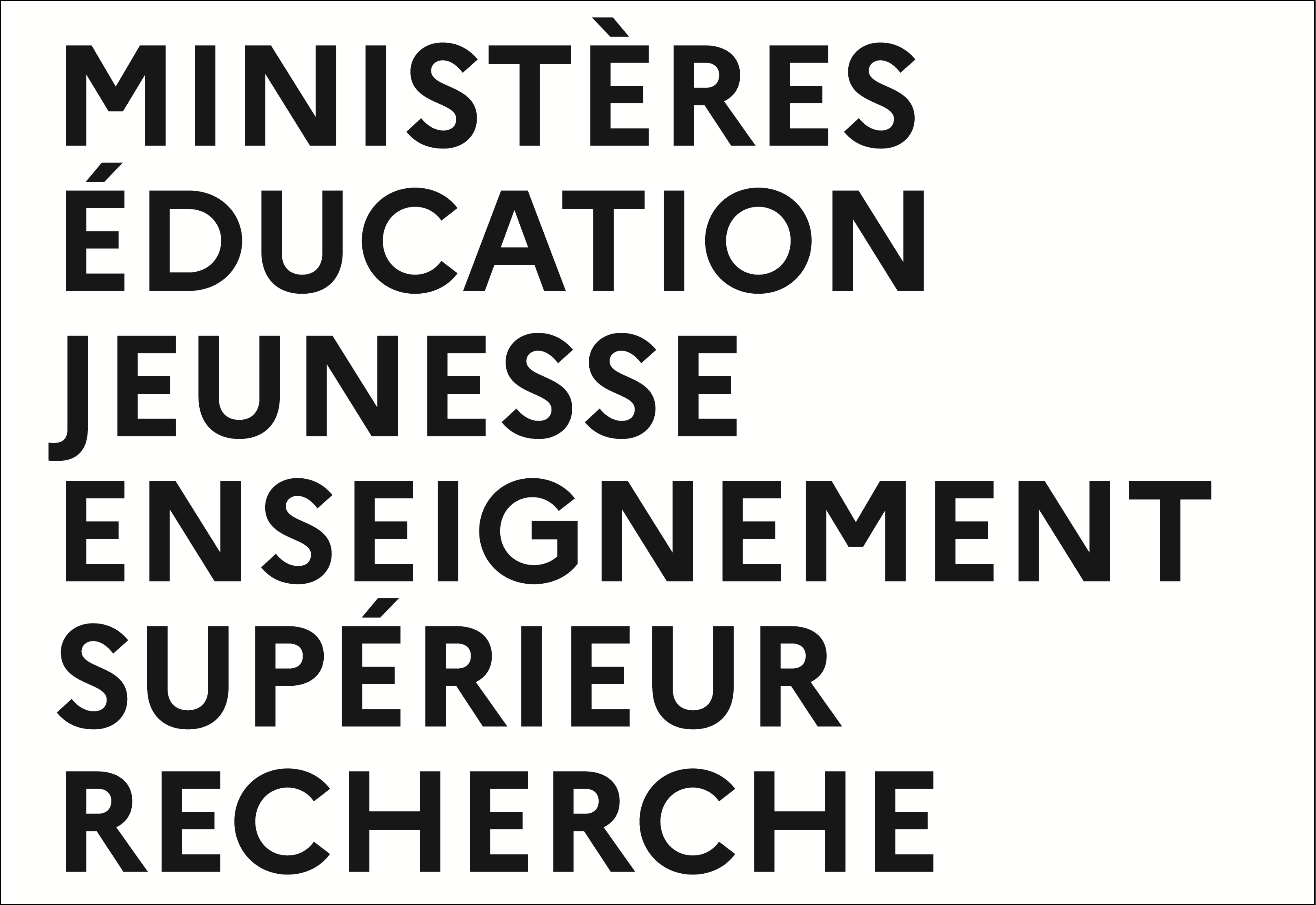 Ministères Education, Jeunesse, Enseignement Supérieur, Recherche